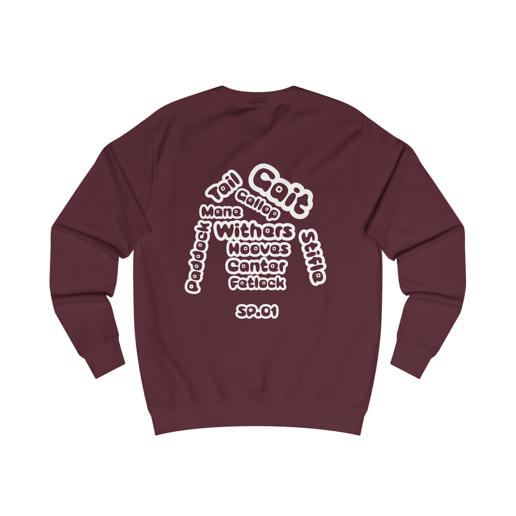 Silk and Paddock Sweatshirt - SP.01 - Burgundy/White