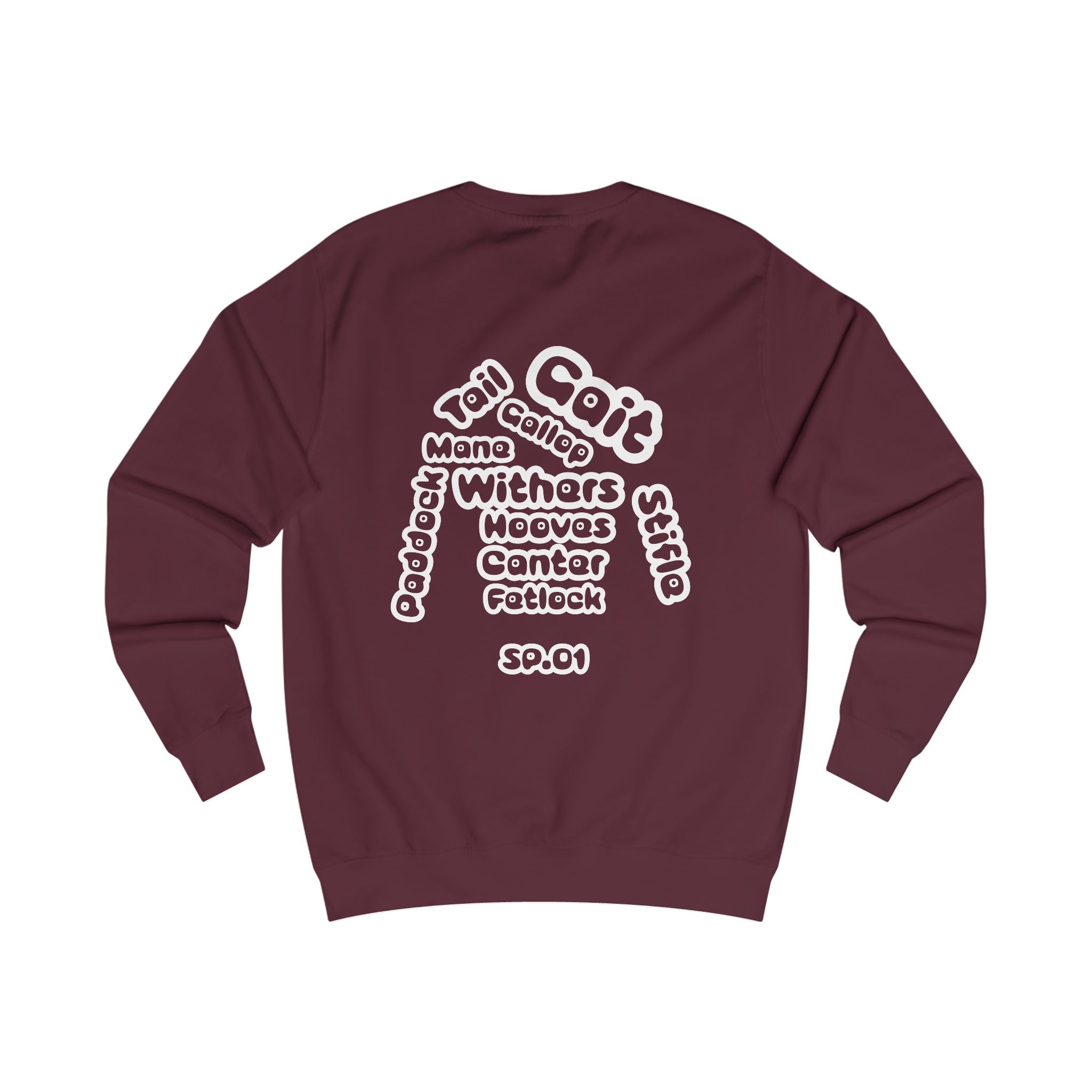 Silk and Paddock Sweatshirt - SP.01 - Burgundy/White