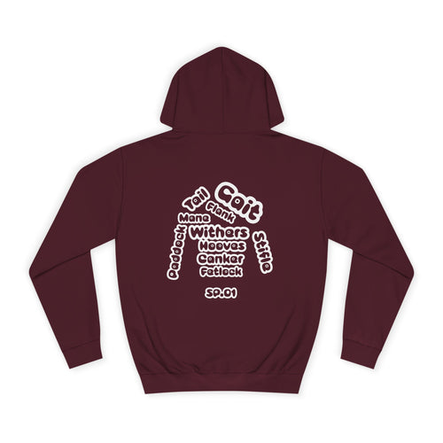 Silk and Paddock Hoodie - SP.01 - Burgundy/White