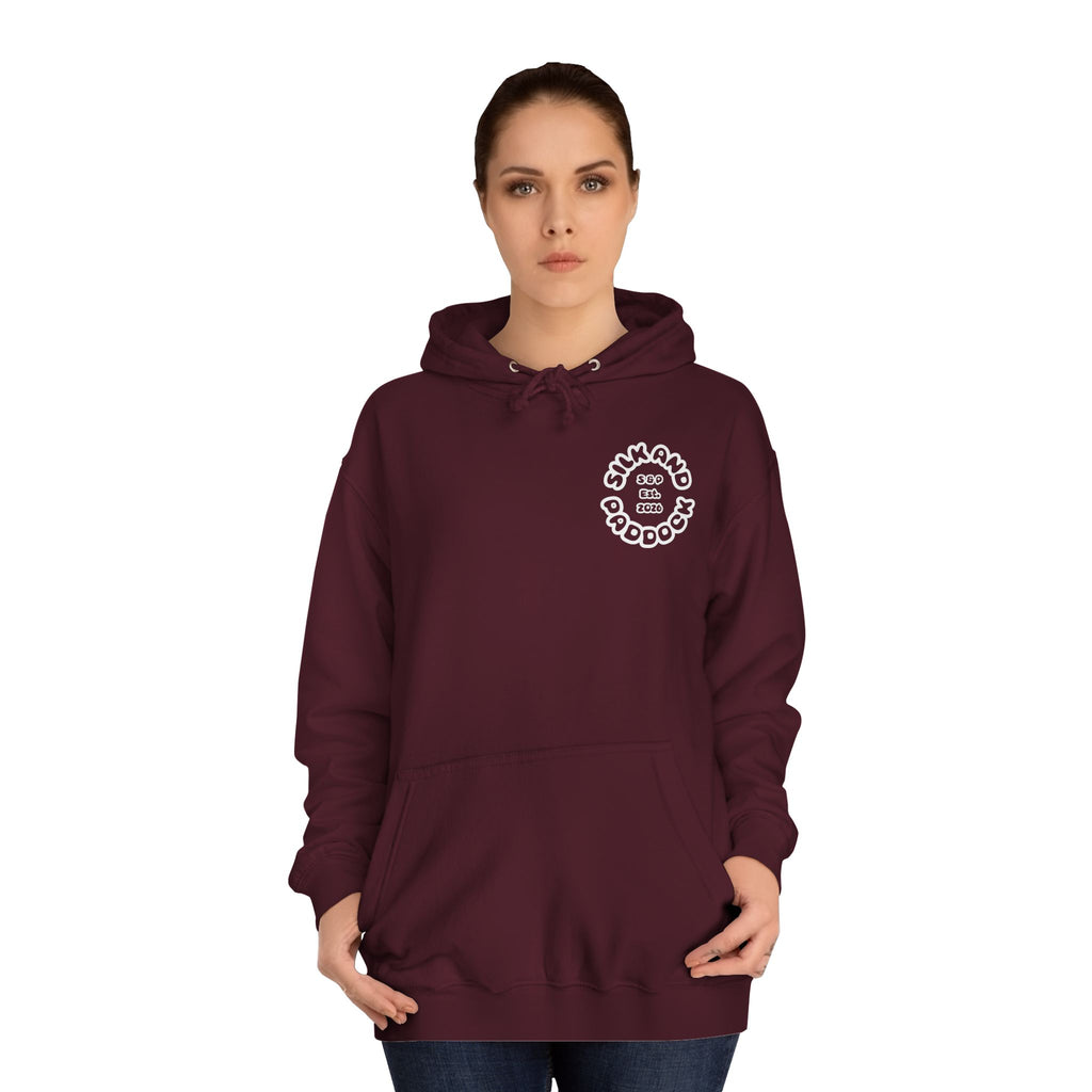 Silk and Paddock Hoodie - SP.01 - Burgundy/White