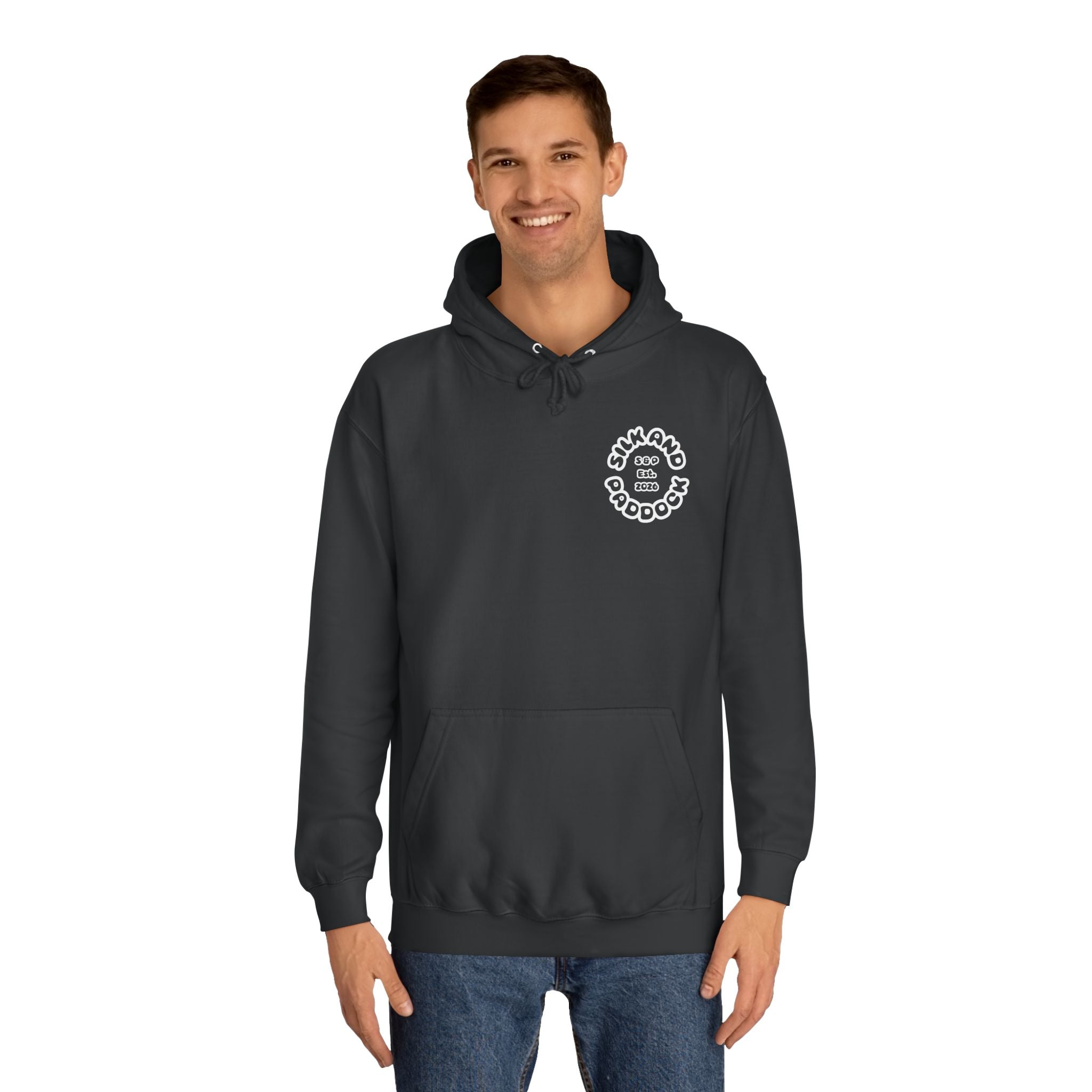 Silk and Paddock Hoodie - SP.01 - Black/White