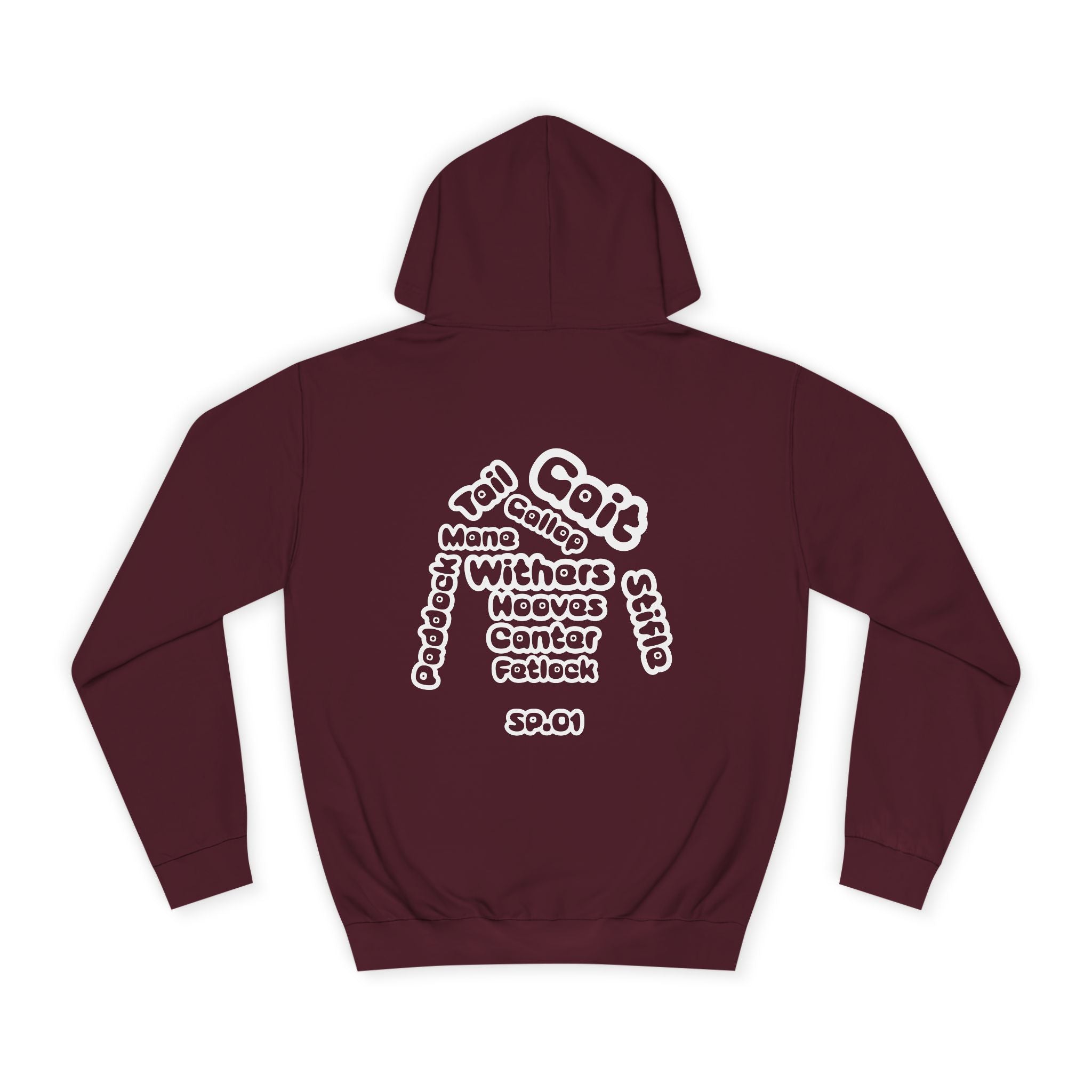 Silk and Paddock Hoodie - SP.01 - Burgundy/White
