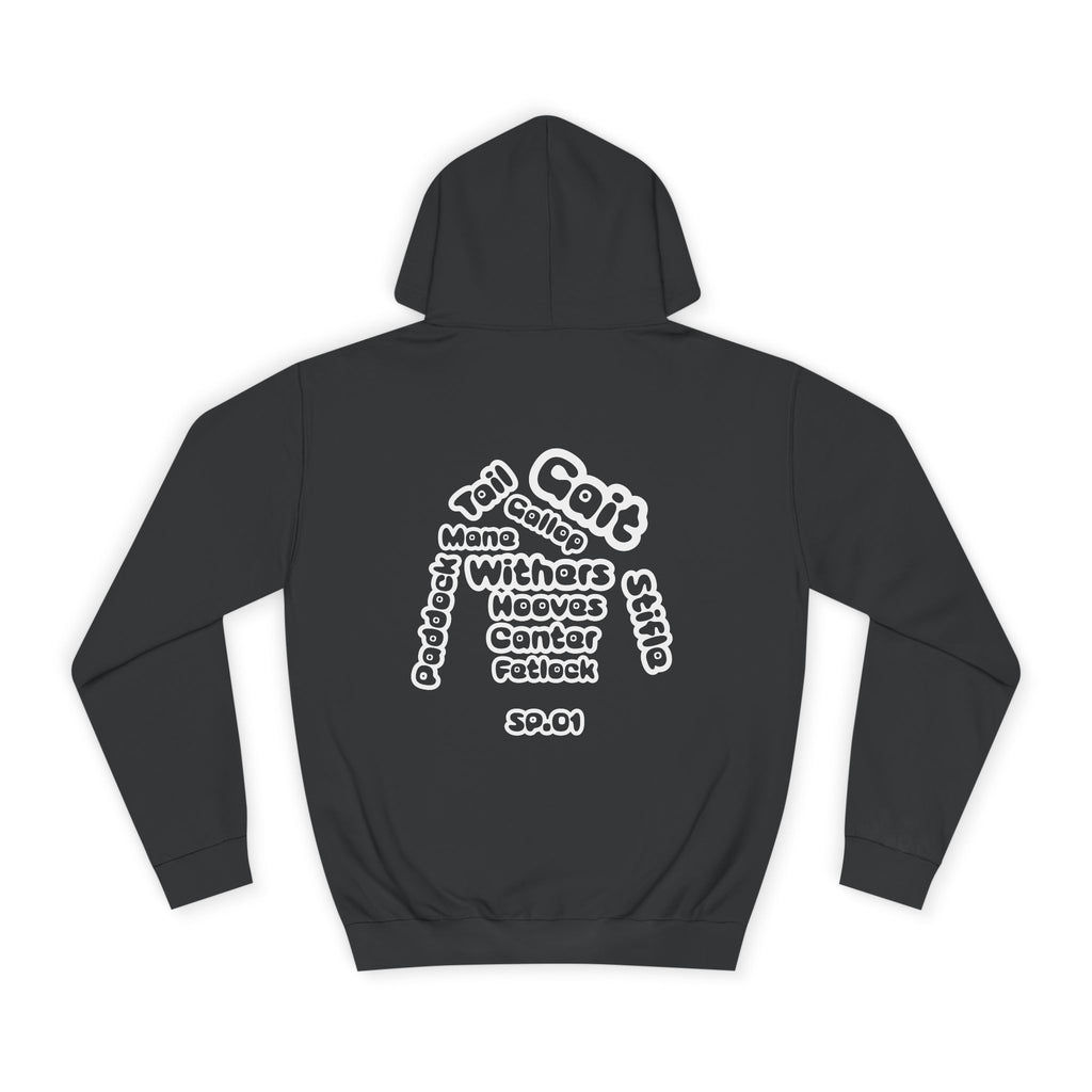 Silk and Paddock Hoodie - SP.01 - Black/White