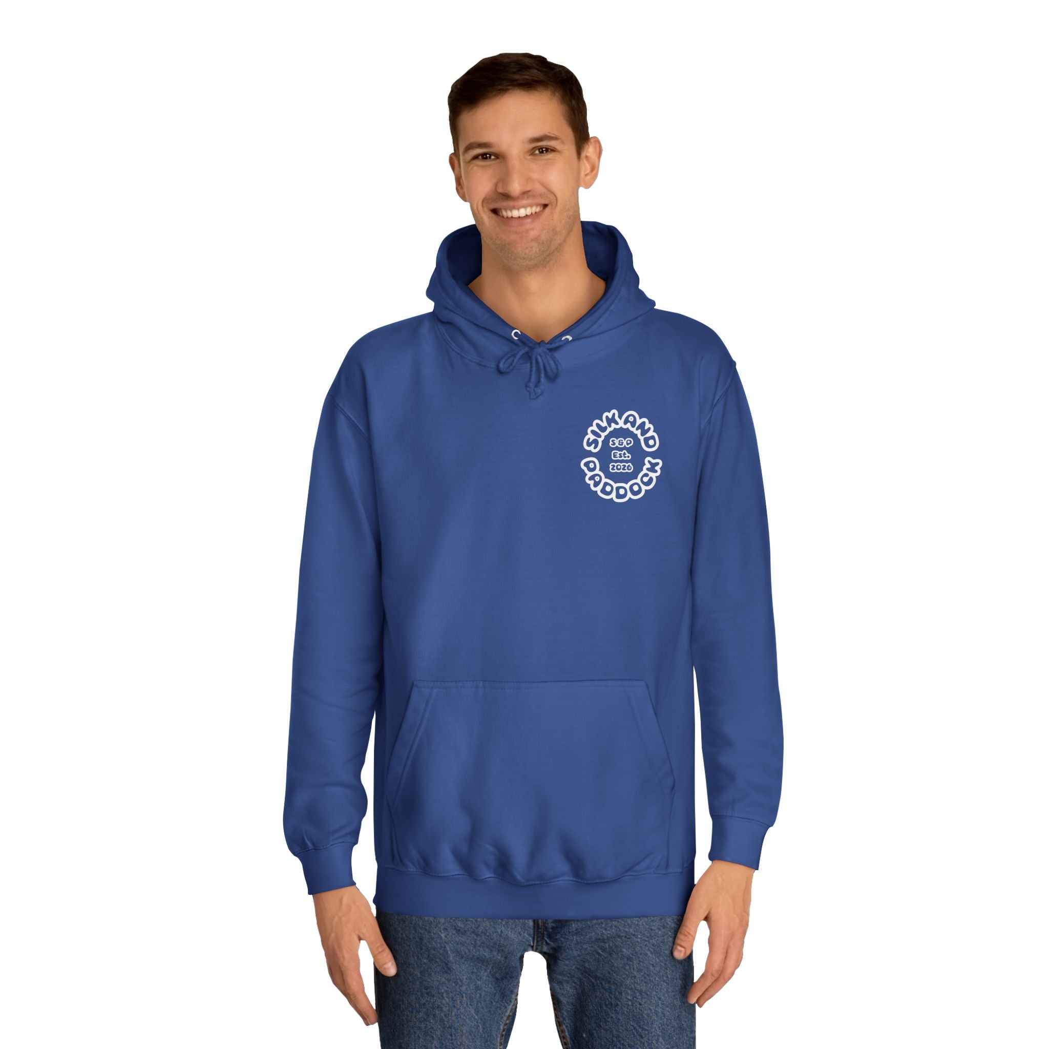 Silk and Paddock Hoodie - SP.01 - Blue/White