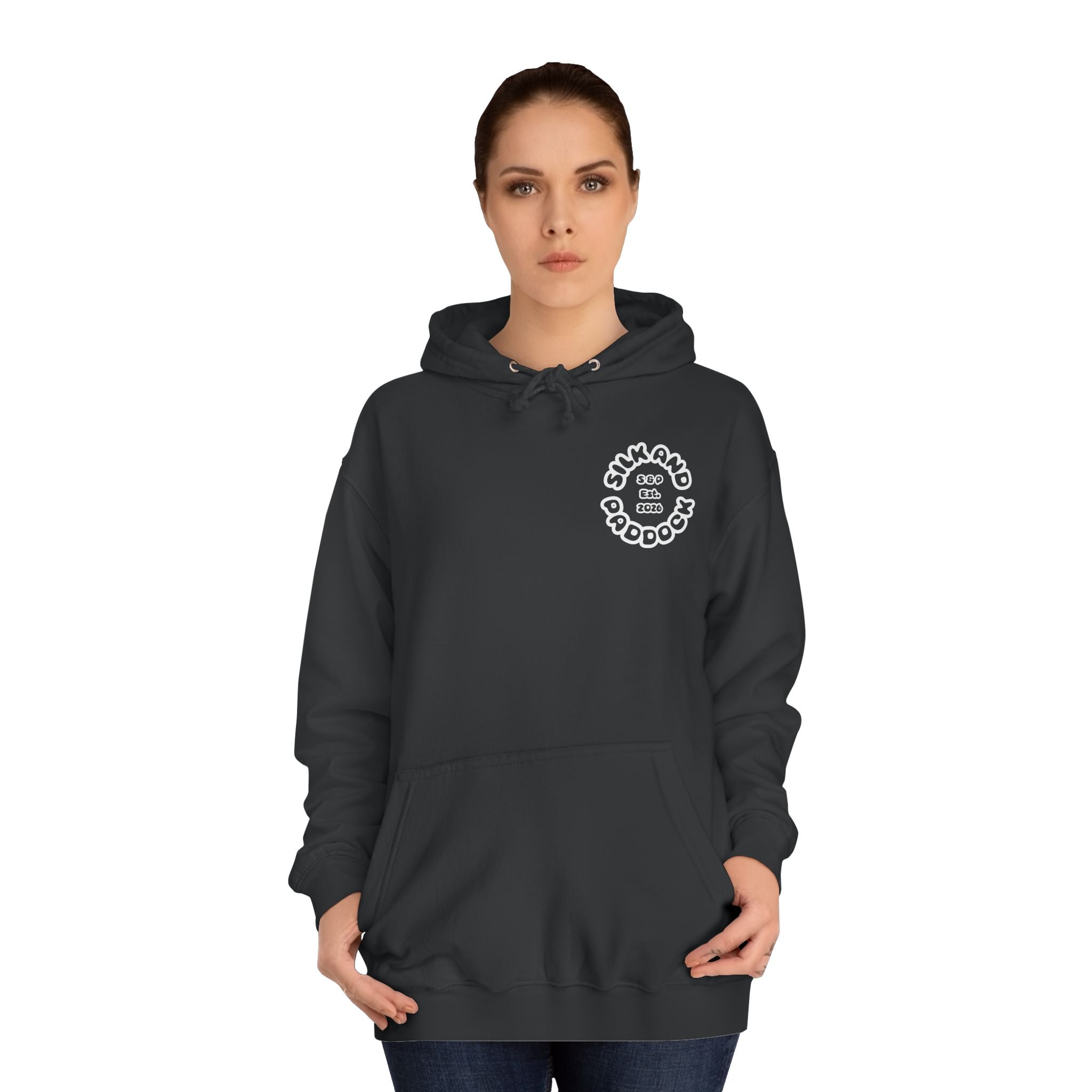Silk and Paddock Hoodie - SP.01 - Black/White