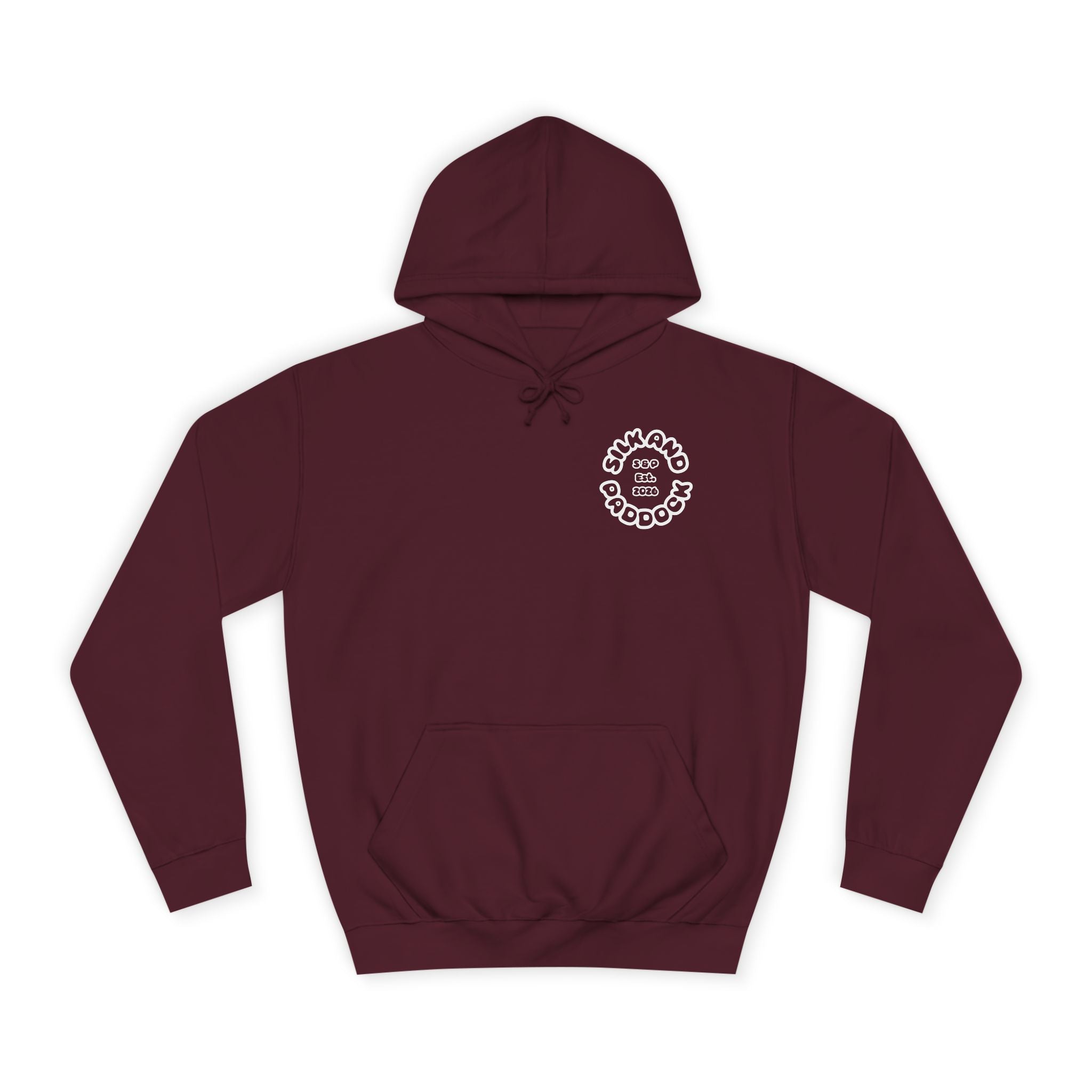 Silk and Paddock Hoodie - SP.01 - Burgundy/White